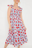 Henley Red Poppy Dress