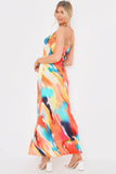 Abstract Cami Plisse Maxi Dress