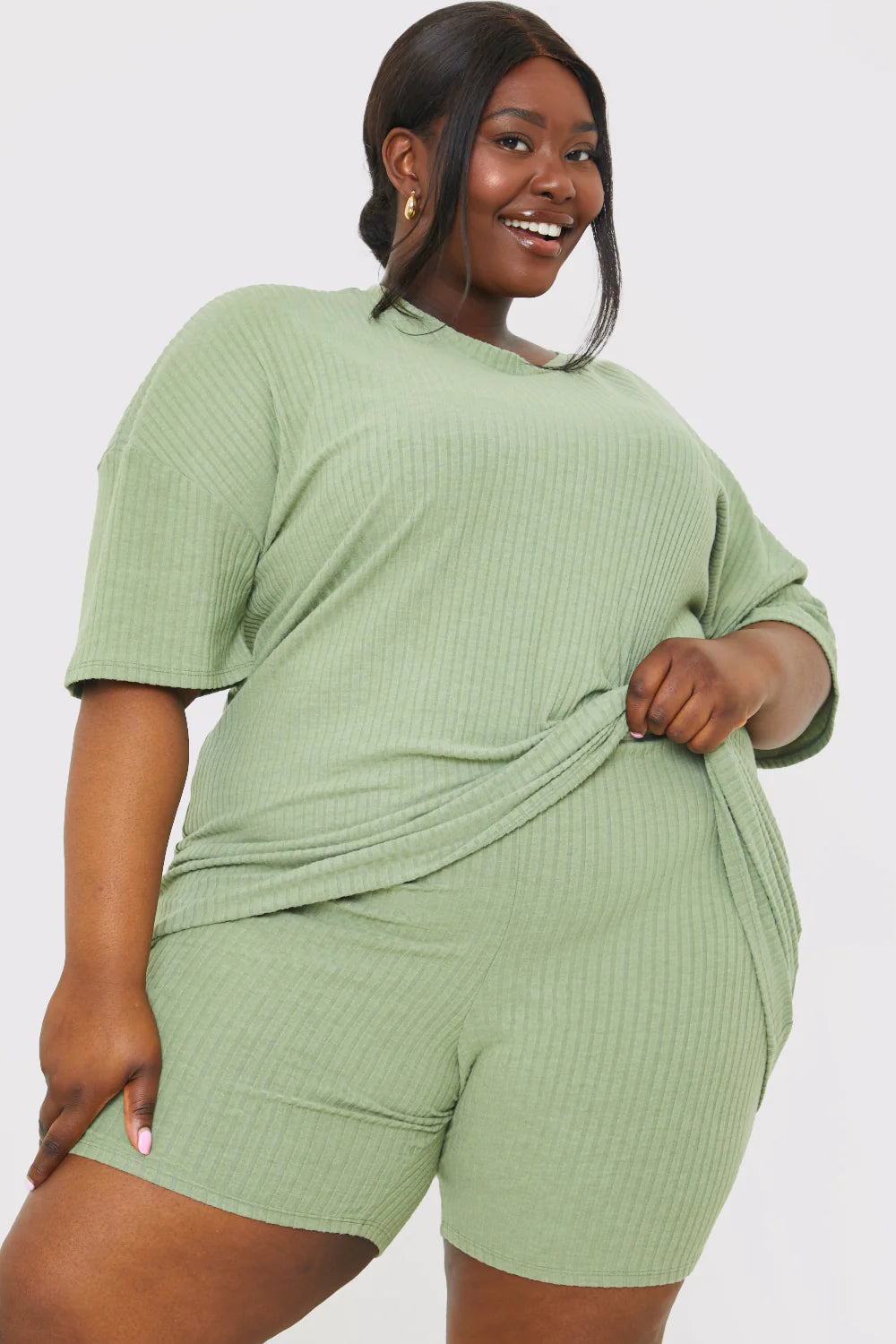 RIBBED CYCLING SHORTS