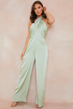 Satin Cross Front Jumpsuit