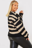 Animal Print Wrap Knitted Jumper