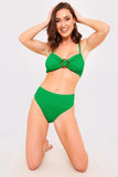 Textured Crinkle High Leg Bikini Bottoms