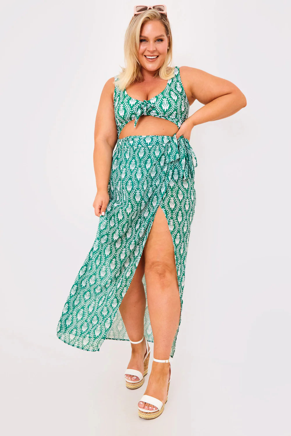 Printed Chiffon Wrap Maxi Sarong