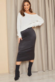 Satin Midi Skirt