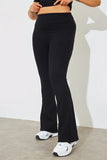 High Waist Kick Flare Rib Trouser