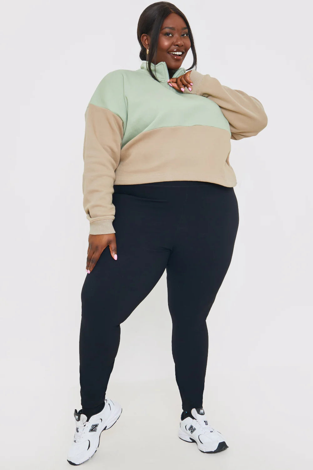 Colourblock Half Zip Sweatshirt