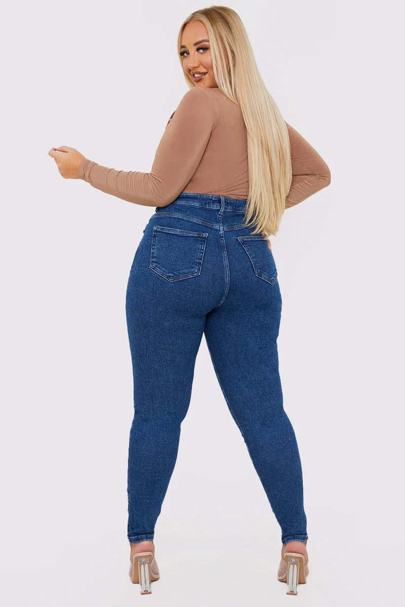 Stretch High Waisted Skinny Jeans