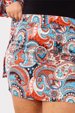 Paisley Print Mini Skirt