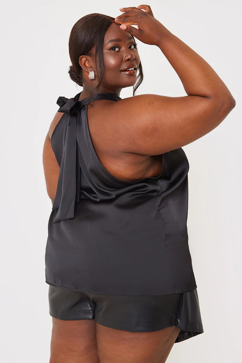 Satin Halter Neck Top