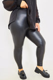 Leather Look Snake Leggings