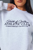 Athletic Club' Slogan Oversized Sweater