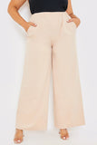 Elasticated Waist Wide Leg Trousers