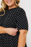 Polka Dot Smock Midaxi T-Shirt Dress