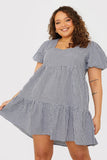 Puff Sleeve Tiered Smock Dress
