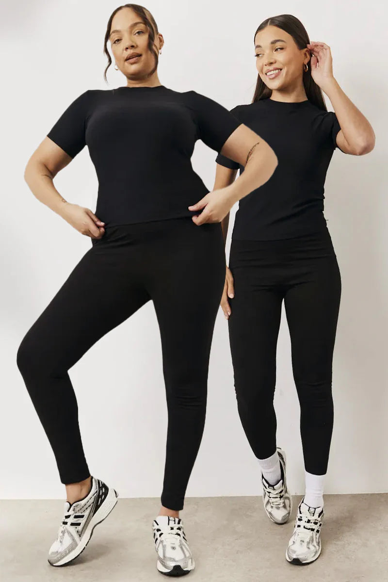 Black 2 Pack Jersey Legging