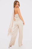 Halter Neck Wide Leg Jumpsuit