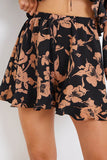 Abstract Floral Frill Co-Ord Shorts