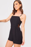 Mesh Insert Button Detail Playsuit