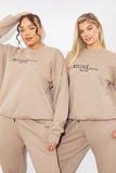 Embroidered Athletic League Crew Neck Jersey Sweater