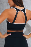 Contrast Adjustable Medium Support Sports Bra