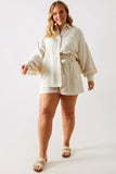 Linen Look Oversized Shirt