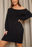 Off The Shoulder Knitted Dress