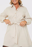 Stone Corduroy Shirt Dress