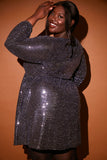 Disco Sequin Skater Mini Dress
