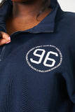 Half Zip '96' Printed Toggle Sweater