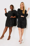 Sequin Smock Mini Dress