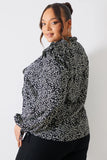 Printed Ruffle Blouse