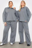 Jersey Emroidered Wide Leg Jogger