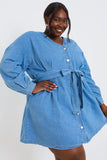 Belted Denim Shirt Dress