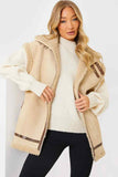 Shearling Sleeveless Aviator Gilet