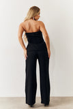 Black Tailored Wide Leg Trouser