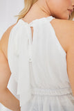 Shirred Waist Crop Top