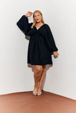 Balloon Sleeve Smock Mini Dress