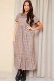 Frill Hem Midaxi Dress
