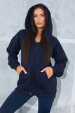 Oversized Zip Through Sweatshirt