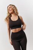 Chocolate Adjustable Sports Co-Ord Bra