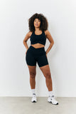 Soft Touch Crossover Waist Cycling Shorts