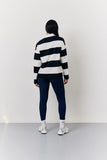 Black & White 90's Stripe Long Sleeve Rugby Shirt