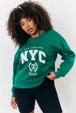 NYC Printed Varsity Sweatshirt