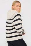 Recycled Stripe Knitted Hoodie