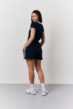 Navy 90's Fits Slogan Side Stripe Co-Ord Shorts