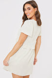 Linen Frill Detail Smock Dress