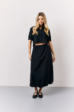 Black Co-Ord Cropped Shirt