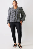 Printed Ruffle Blouse