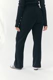Rib Knit Co-Ord Flare Trouser
