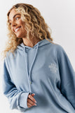 Blue Fits Sports Club Graphic Oversized Hoodie
